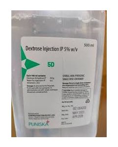 Dextrose Injection IP 5% W/V 500ml