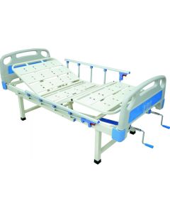 FOWLER COT WITH ALUMINIUM RAILINGS & ABS BOARDS, (WITHOUT WHEEL) WITH MATRESS