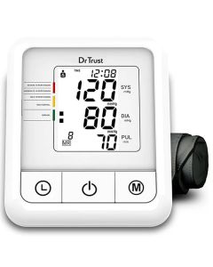 Dr Trust Digital Blood Pressure Monitor Machine with MDI Technology - 110 (White)