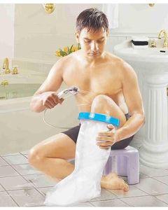 Dyna Cast Protector, Adult Short Leg, Water-Proof Leg Cover Below Knee, For Shower and Bath, Reusable 