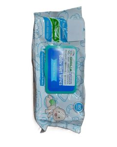 Girija Healthcare and Surgicals Baby Wet Wipes Pack of 1, 80 Wipes Per Pack 