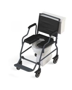 ARC 2000 Commode Wheelchair With Removable Armrest,Locking Caster Wheels,Cushion Seat