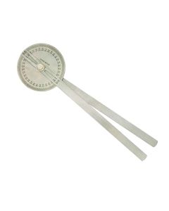 Goniometer Degree Protector Angle Measurement Scale Stainless Steel Metal 0-360 Degrees