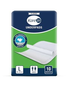 KareIn Classic Underpads, Large, 10 Count