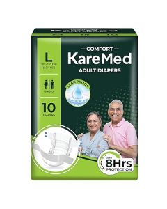 KareMed Comfort Adult Diapers, Stick, 10 Count, Unisex