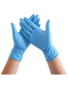 Nitrile Powder-Free Hand Gloves, Pack of 100, Blue