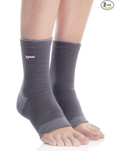 TYNOR Anklet Comfeel, Grey, Pack of Pair
