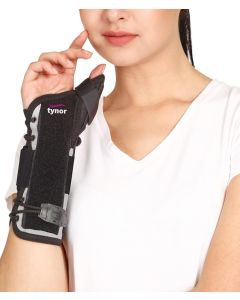 TYNOR Wrist Splint with Thumb, Black, 1 Unit