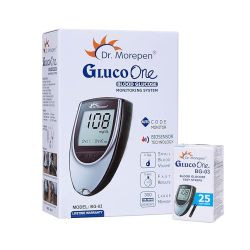 DR. MOREPEN GlucoOne Blood Glucose Monitor Model BG 03 with 25 Strips