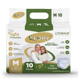 ELDRY Unisex Premium Soft Adult Pant Style Diapers, 10 Counts