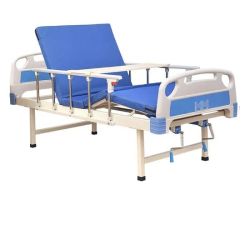 FOWLER COT WITH ALUMINIUM RAILINGS & ABS BOARDS, (WITHOUT WHEEL) WITH MATRESS