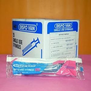 Dispovan Hypodermic 50mL Syringes without Needle, 1 Box (25) For single use only