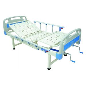 FOWLER COT WITH ALUMINIUM RAILINGS & ABS BOARDS, (WITHOUT WHEEL) WITH MATRESS