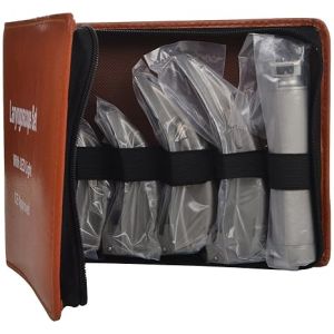 Laryngoscope Set with LED Light - 4 Blade Adult