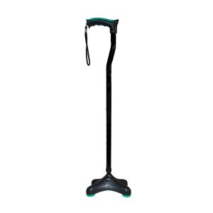 Mednor Tynor Quadripod Walking Stick, Black