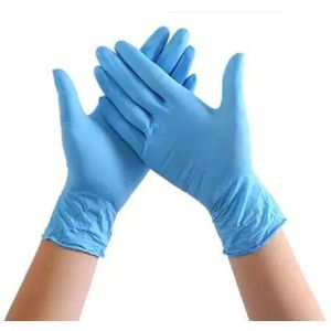 Nitrile Powder-Free Hand Gloves, Pack of 100, Blue