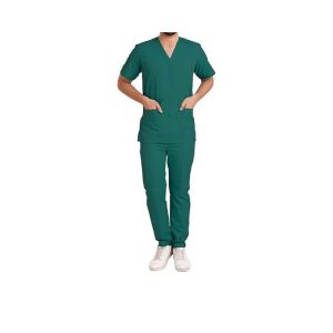 V Neck Surgeon Dress/ OT Dress/ Scrub Suit, Green